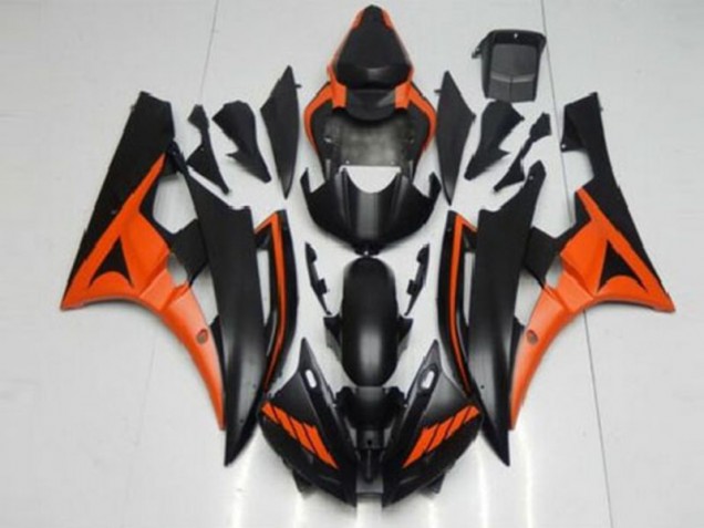 Arancia Nero ABS Plastica & Carene Yamaha R6 2006-2007