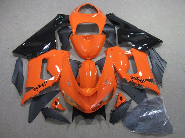 Arancia Nero Ninja ABS Kit Carenatura Kawasaki ZX6R 2005-2006 Arancia Nero Ninja ABS Kit Carenatura Kawasaki ZX6R 2005-2006