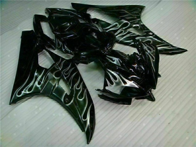 Argento Fiamma Nero Carene Yamaha R6 2006-2007 Argento Fiamma Nero Carene Yamaha R6 2006-2007