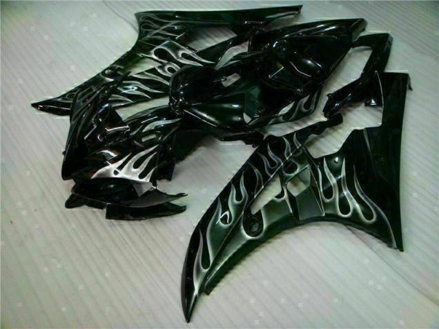 Argento Fiamma Nero Carene Yamaha R6 2006-2007 Argento Fiamma Nero Carene Yamaha R6 2006-2007