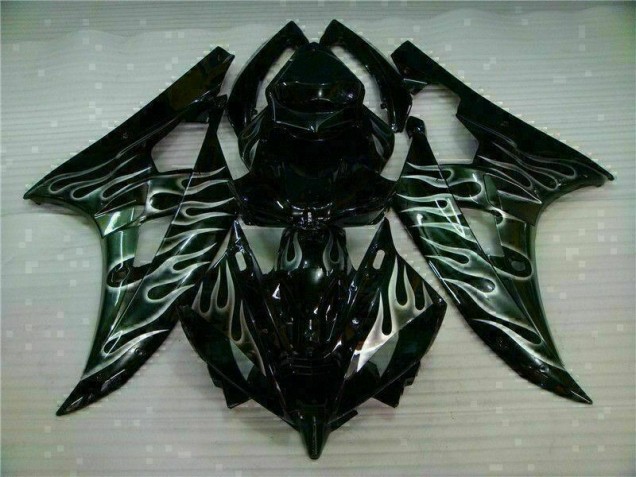Argento Fiamma Nero Carene Yamaha R6 2006-2007 Argento Fiamma Nero Carene Yamaha R6 2006-2007