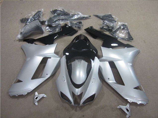 Argento Nero Carene Kawasaki ZX6R 2007-2008 Argento Nero Carene Kawasaki ZX6R 2007-2008