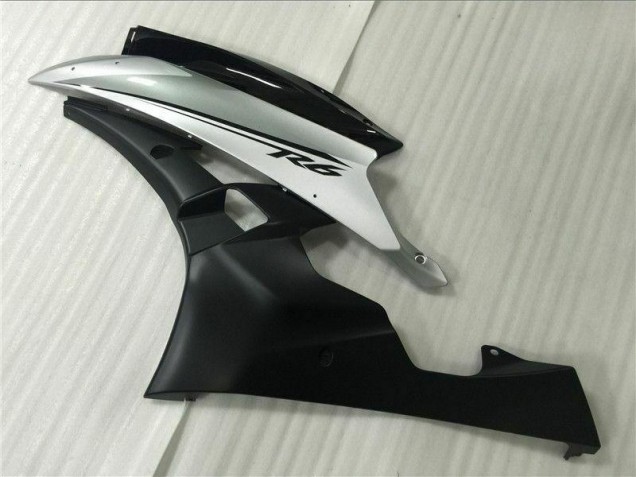Argento Nero Kit Carenatura Iniezione Yamaha R6 2006-2007 Argento Nero Kit Carenatura Iniezione Yamaha R6 2006-2007