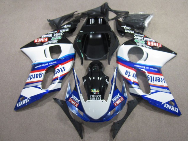 BM FIMER VOLVO Blu Bianco Nero Carene Yamaha R6 1998-2002