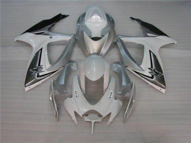 Bianco Argento Kit Carenatura Completa Suzuki GSXR 600 / 750 K6 2006-2007 Bianco Argento Kit Carenatura Completa Suzuki GSXR 600 / 750 K6 2006-2007