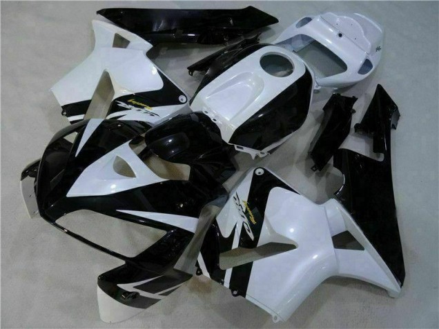 Bianco Nero ABS Plastica & Carena Honda CBR 600 RR 2005-2006 Bianco Nero ABS Plastica & Carena Honda CBR 600 RR 2005-2006