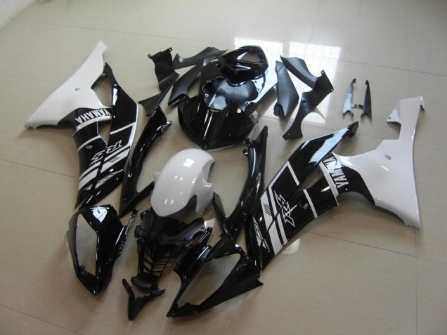 Bianco Nero ABS Plastica & Carena Yamaha R6 2008-2016 Bianco Nero ABS Plastica & Carena Yamaha R6 2008-2016