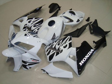 Bianco Nero Kit Completo Carenatura ABS Honda CBR 600 RR 2005-2006