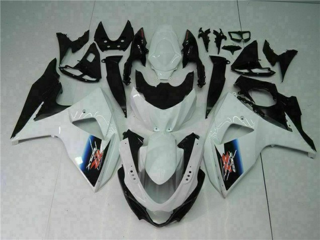 Bianco Nero Plastica Suzuki GSXR 1000 K9 2009-2016 Bianco Nero Plastica Suzuki GSXR 1000 K9 2009-2016