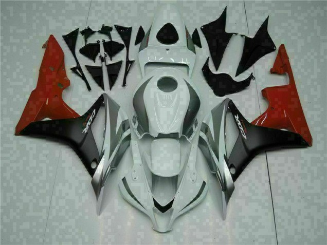 Bianco Nero Rosso ABS Plastica & Carena Honda CBR 600 RR 2007-2008 Bianco Nero Rosso ABS Plastica & Carena Honda CBR 600 RR 2007-2008