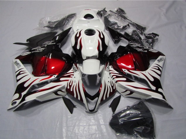 Bianco Nero Rosso Fiamma Carene Honda CBR 600 RR 2009-2012 Bianco Nero Rosso Fiamma Carene Honda CBR 600 RR 2009-2012