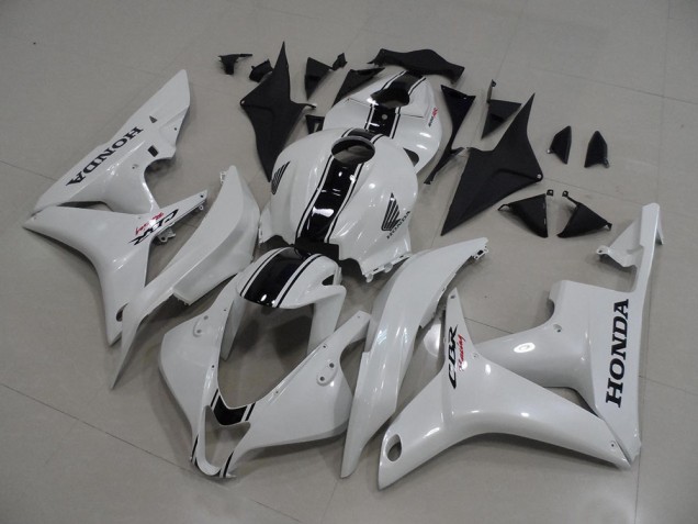 Bianco Perla con Nero Banda Carene Honda CBR 600 RR 2007-2008 Bianco Perla con Nero Banda Carene Honda CBR 600 RR 2007-2008