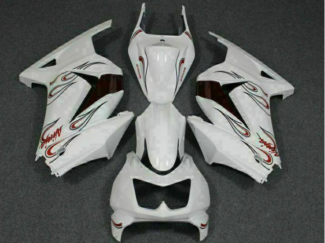 Bianco Rosso Carene Kawasaki EX250 2008-2012 Bianco Rosso Carene Kawasaki EX250 2008-2012