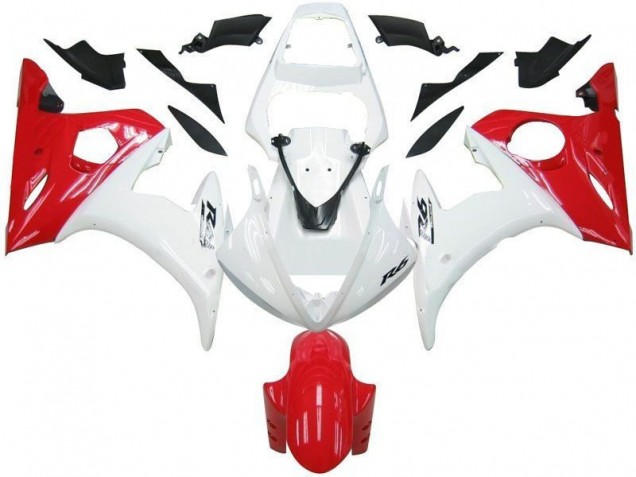 Bianco Rosso Carene Yamaha R6 2003-2005 Bianco Rosso Carene Yamaha R6 2003-2005