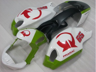 Bianco Rosso PRAMAC 65 Carene Ducati Monster 696 2008-2012