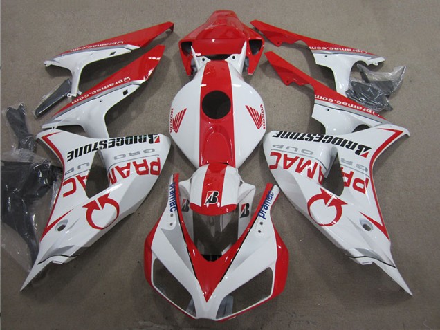Bianco Rosso PRAMAC Carene Honda CBR 1000 RR 2006-2007 Bianco Rosso PRAMAC Carene Honda CBR 1000 RR 2006-2007