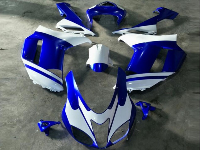 Blu Bianco Carene Kawasaki ZX6R 2007-2008 Blu Bianco Carene Kawasaki ZX6R 2007-2008