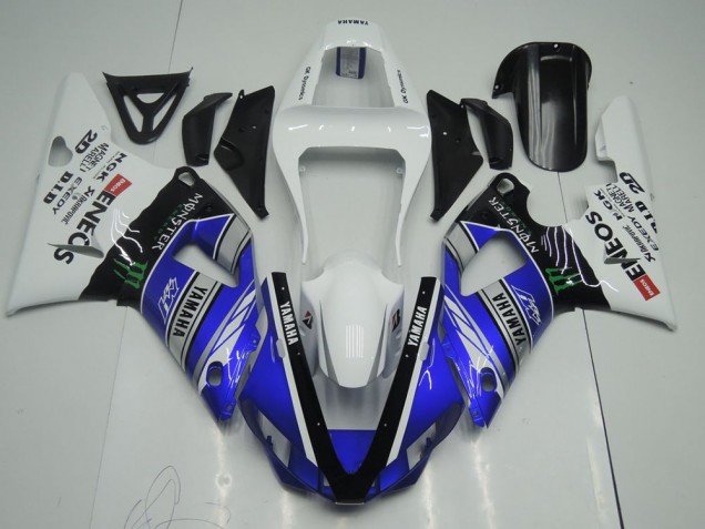 Blu Bianco ENEOS Monster Carene Yamaha R1 2000-2001 Blu Bianco ENEOS Monster Carene Yamaha R1 2000-2001