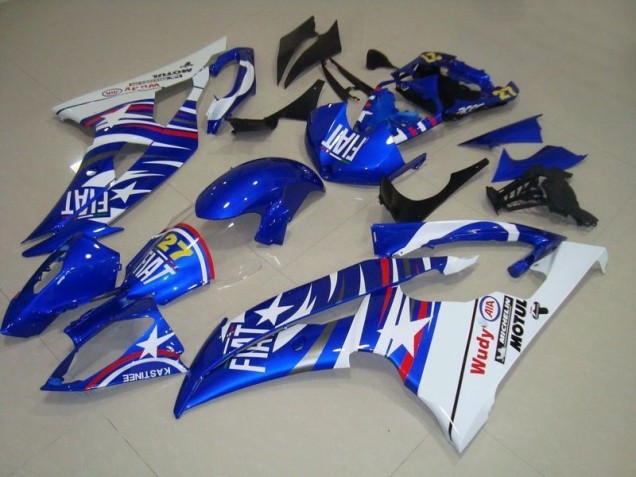 Blu Bianco Fiat 27 Rosso Wudy Carene Yamaha R6 2008-2016 Blu Bianco Fiat 27 Rosso Wudy Carene Yamaha R6 2008-2016