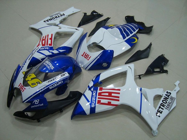 Blu Bianco Fiat 46 Carene Suzuki GSXR 750 K6 2006-2007 Blu Bianco Fiat 46 Carene Suzuki GSXR 750 K6 2006-2007