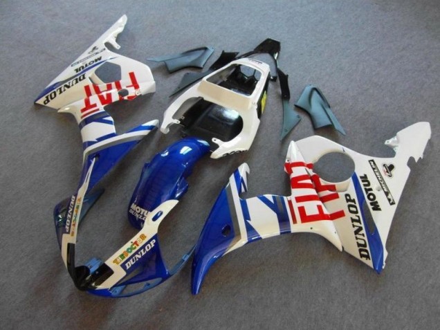 Blu Bianco Fiat Carene Yamaha R6 2003-2005 Blu Bianco Fiat Carene Yamaha R6 2003-2005