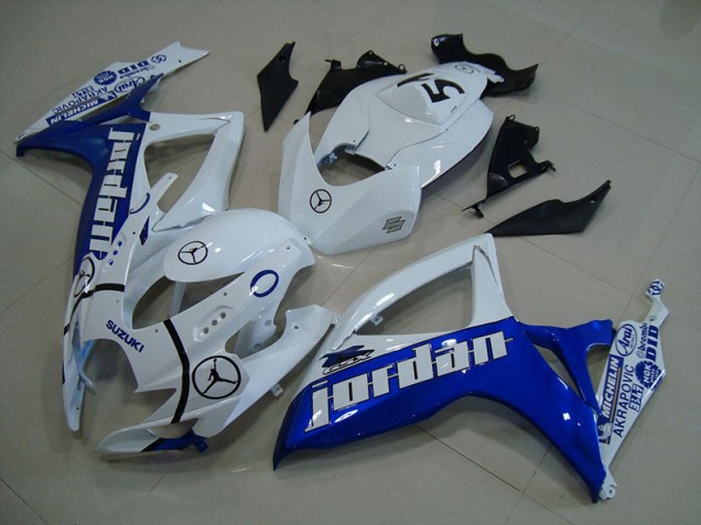 Blu Bianco Jordan Carene Suzuki GSXR 750 K6 2006-2007