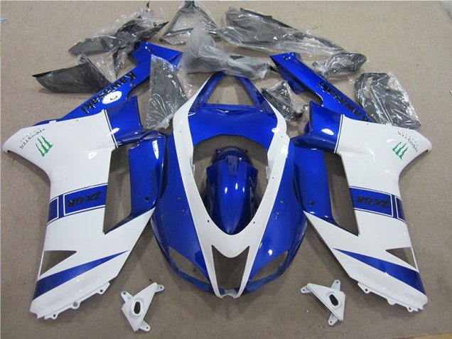 Blu Bianco Monster Carene Kawasaki ZX6R 2007-2008 Blu Bianco Monster Carene Kawasaki ZX6R 2007-2008