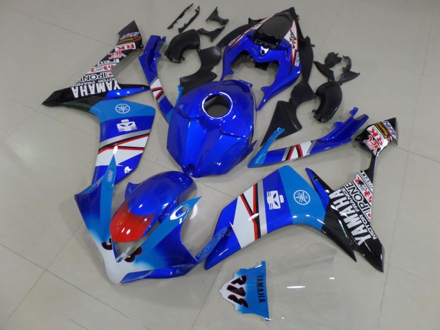 Blu Bianco Nero Adesivos Carene Yamaha R1 2007-2008 Blu Bianco Nero Adesivos Carene Yamaha R1 2007-2008