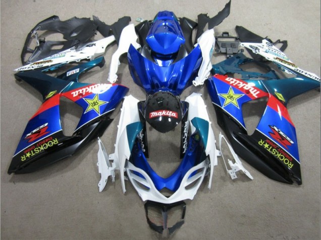 Blu Bianco Rockstar Carene Suzuki GSXR 1000 K9 2009-2016 Blu Bianco Rockstar Carene Suzuki GSXR 1000 K9 2009-2016
