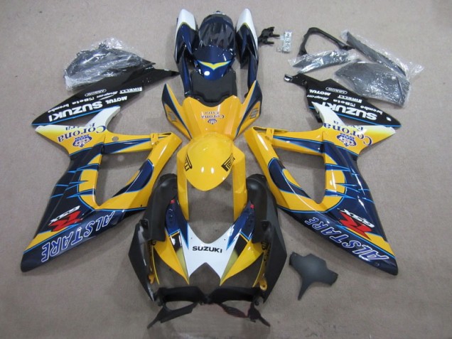 Blu Giallo Corona Extra Carene Suzuki GSXR 600 K8 2008-2010 Blu Giallo Corona Extra Carene Suzuki GSXR 600 K8 2008-2010