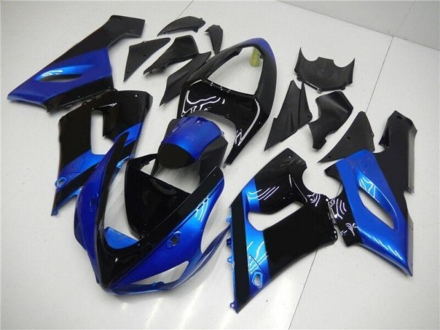 Blu Nero Kit Completo Carenatura ABS Kawasaki ZX6R 2005-2006 Blu Nero Kit Completo Carenatura ABS Kawasaki ZX6R 2005-2006