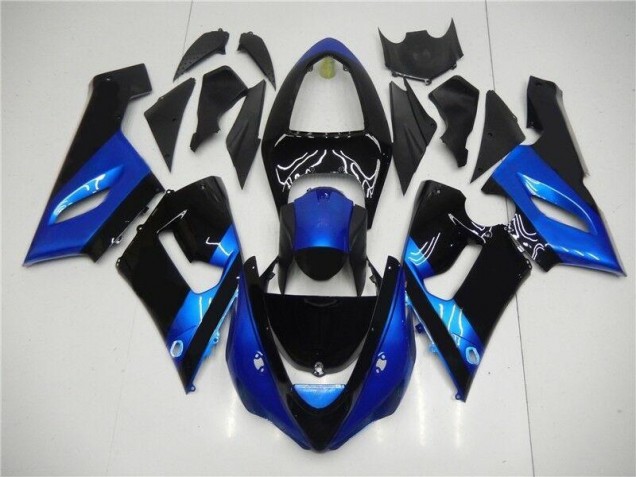 Blu Nero Kit Completo Carenatura ABS Kawasaki ZX6R 2005-2006 Blu Nero Kit Completo Carenatura ABS Kawasaki ZX6R 2005-2006