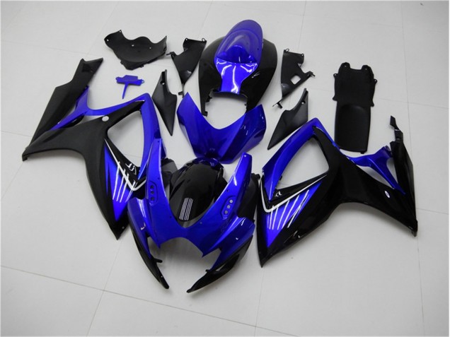 Blu Nero Kits Carenatura Completa Suzuki GSXR 600 / 750 K6 2006-2007 Blu Nero Kits Carenatura Completa Suzuki GSXR 600 / 750 K6 2006-2007