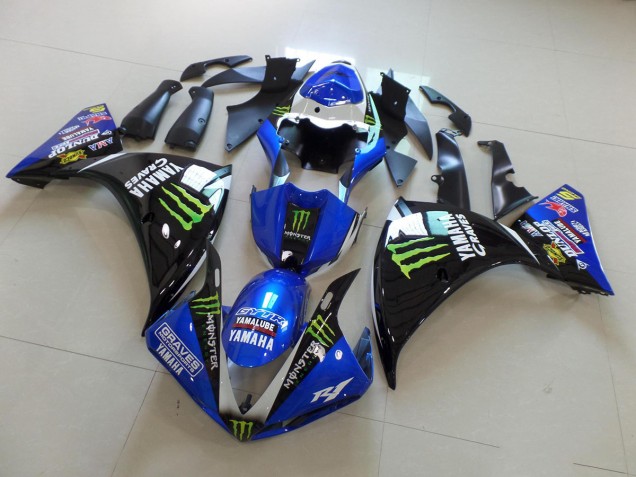 Blu Nero Monster Kit Carenatura Completo ABS Yamaha R1 2012-2014 Blu Nero Monster Kit Carenatura Completo ABS Yamaha R1 2012-2014
