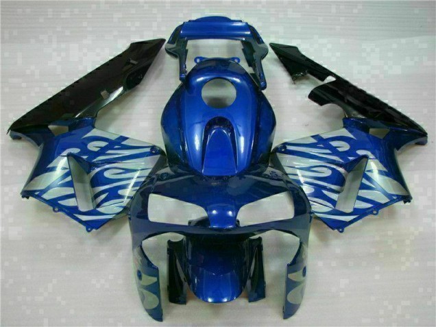 Blu con Argento Fiamma Carene Honda CBR 600 RR 2003-2004 Blu con Argento Fiamma Carene Honda CBR 600 RR 2003-2004