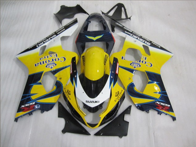 Giallo Blu Corona Extra Kit Carenatura Completa Suzuki GSXR 600 K4 2004-2005