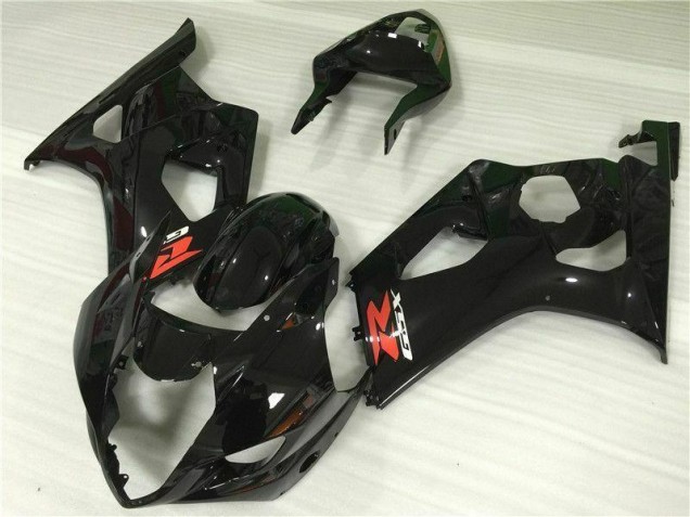 Lucido Nero ABS Plastica & Carena Suzuki GSXR 1000 K3 2003-2004