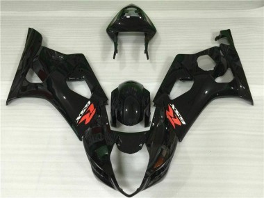 Lucido Nero ABS Plastica & Carena Suzuki GSXR 1000 K3 2003-2004