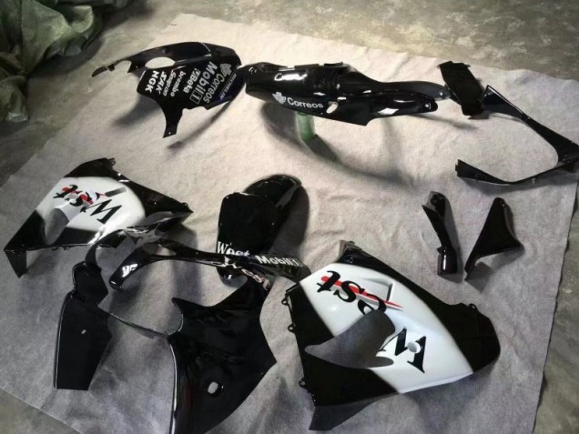 Lucido Nero Bianco Carene Kawasaki ZX9R 2000-2001 Lucido Nero Bianco Carene Kawasaki ZX9R 2000-2001