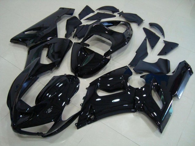 Lucido Nero Kit Carena & Plastica Kawasaki ZX6R 2005-2006 Lucido Nero Kit Carena & Plastica Kawasaki ZX6R 2005-2006