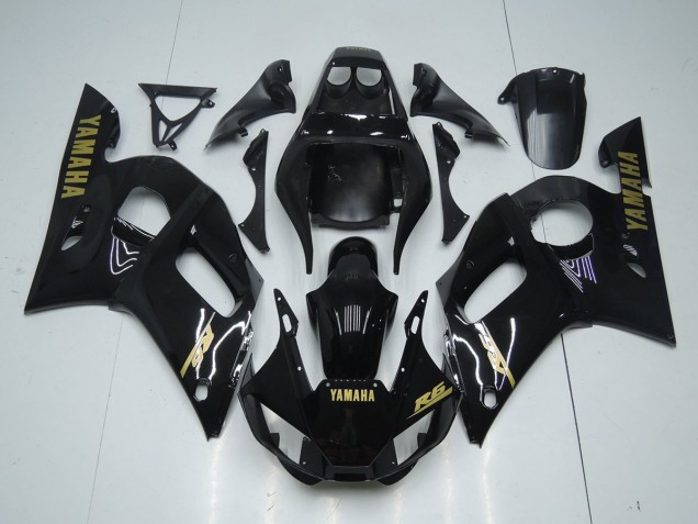 Lucido Nero Oro Adesivo Carene Yamaha R6 1998-2002 Lucido Nero Oro Adesivo Carene Yamaha R6 1998-2002