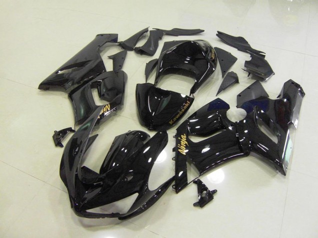 Lucido Nero Oro Decalcomanie Carene Kawasaki ZX6R 2005-2006 Lucido Nero Oro Decalcomanie Carene Kawasaki ZX6R 2005-2006