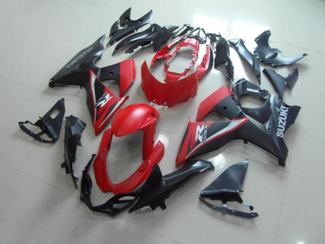 Matte Rosso Nero Carene Suzuki GSXR 1000 K9 2009-2016 Matte Rosso Nero Carene Suzuki GSXR 1000 K9 2009-2016