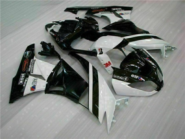 Nero Bianco 3M Touch4 Kits Carenatura Iniezione Kawasaki ZX6R 2009-2012 Nero Bianco 3M Touch4 Kits Carenatura Iniezione Kawasaki ZX6R 2009-2012