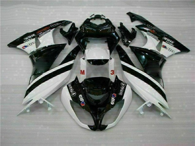 Nero Bianco 3M Touch4 Kits Carenatura Iniezione Kawasaki ZX6R 2009-2012 Nero Bianco 3M Touch4 Kits Carenatura Iniezione Kawasaki ZX6R 2009-2012