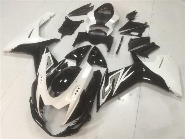 Nero Bianco ABS Plastica & Carena Suzuki GSXR 600 / 750 K11 2011-2024 Nero Bianco ABS Plastica & Carena Suzuki GSXR 600 / 750 K11 2011-2024