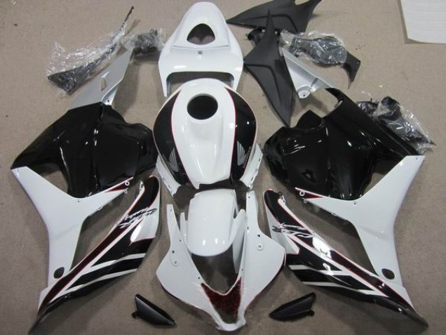 Nero Bianco ABS Plastica & Carenatura Honda CBR 600 RR 2009-2012 Nero Bianco ABS Plastica & Carenatura Honda CBR 600 RR 2009-2012