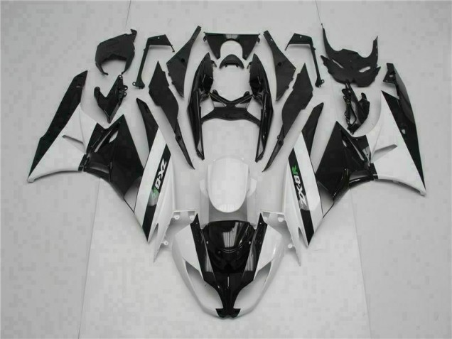 Nero Bianco Carene Kawasaki ZX6R 2009-2012 Nero Bianco Carene Kawasaki ZX6R 2009-2012