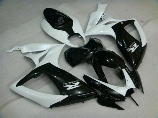 Nero Bianco Carene Suzuki GSXR 600 / 750 K6 2006-2007 Nero Bianco Carene Suzuki GSXR 600 / 750 K6 2006-2007