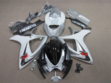 Nero Bianco Carene Suzuki GSXR 600 K6 2006-2007